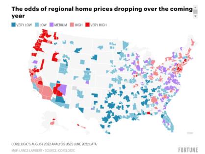 Revised: Odds of falling home prices in your local housing market, as told by one interactive map